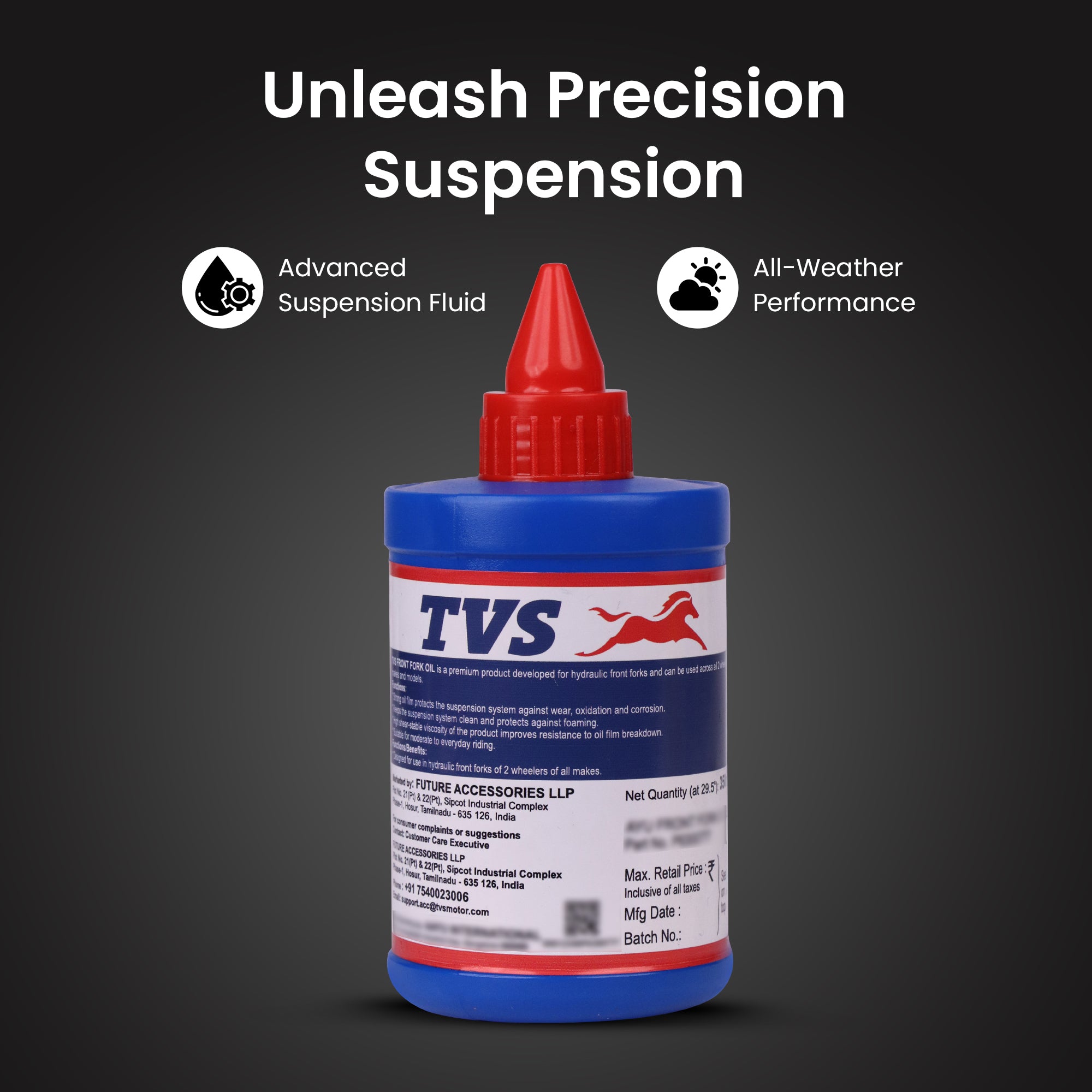 TVS Front Fork Oil 350ml  Premium Fork Oil for Motorcycles